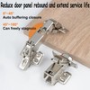 2 Pack 180 Degree Hinges,Concealed Hydraulic Adjustable Mounting,Soft Closing Frameless