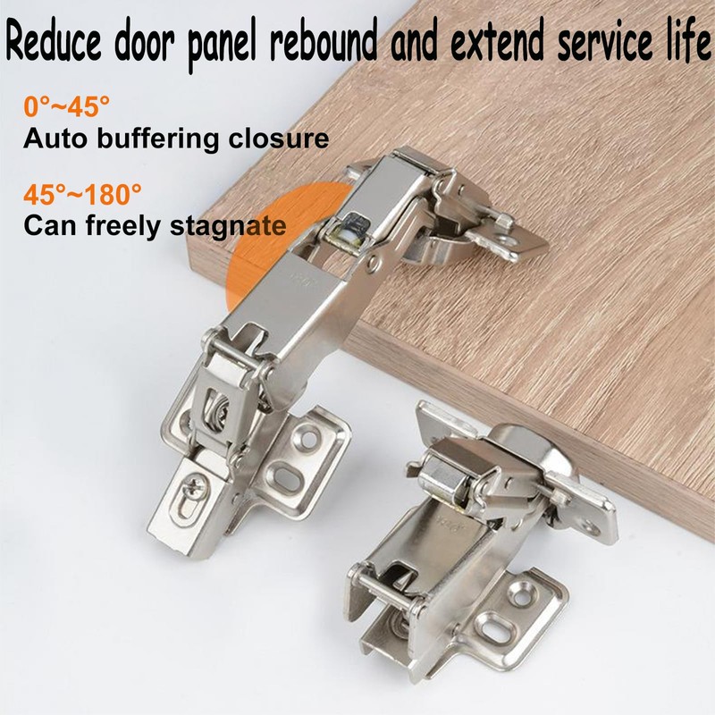 2 Pack 180 Degree Hinges,Concealed Hydraulic Adjustable Mounting,Soft Closing Frameless