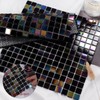 smafusion 11.5sqft Iridescent Black Mosaic Tiles for Bathroom Backsplash, Kitchen