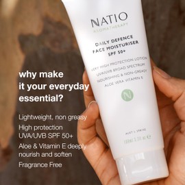 Natio Daily Defence SPF50+ Face Moisturiser, 100ml
