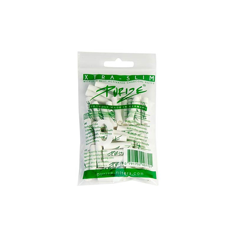 50 Purize Xtra Slim Size Active Carbon Filter