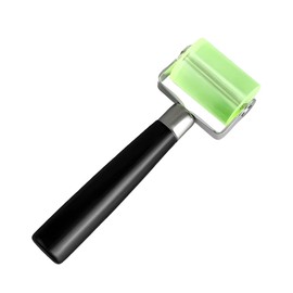 Wevdn 1 PCS Sound Deadening Car Seam Roller, Silicone Car Sound Deadening Application Wheel Roller, Seam Roller Equipped Smooth Handle for Heat Insulation Mat Wallpaper Application (Large Green-1PCS)