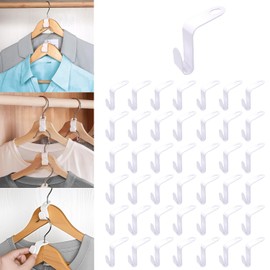 30 Pcs Clothes Hanger Connector Hooks, Space Saving Hangers, Coat Hanger Hooks Super Space Saving Wardrobe Organise for Closet Garderobe