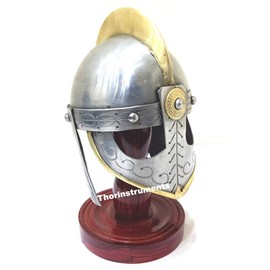 THOR INSTRUMENTS Mini Valas Guard Helmet, Silver, Decorative, Home & Office, On Stand, Vintage Home Decor Gifts