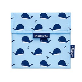 Roll'eat - Snack'n'Go Animals | Reusable Ecological Kids Sandwich Bag | BPA Free | Whales