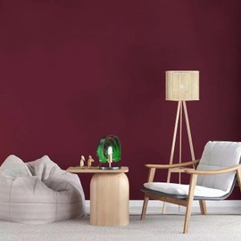 Solid Burgundy Wallpaper 15.8" x 393" Peel and Stick Wallpaper Vinyl Film Stick Paper Pure Contact Paper Waterproof Self Adhesive Burgundy Wall Paper for Kitchen Countertop Wall Décor