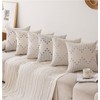 Cushion Covers, Boho Throw Pillow Covers 45x45cm, Pack of 2,