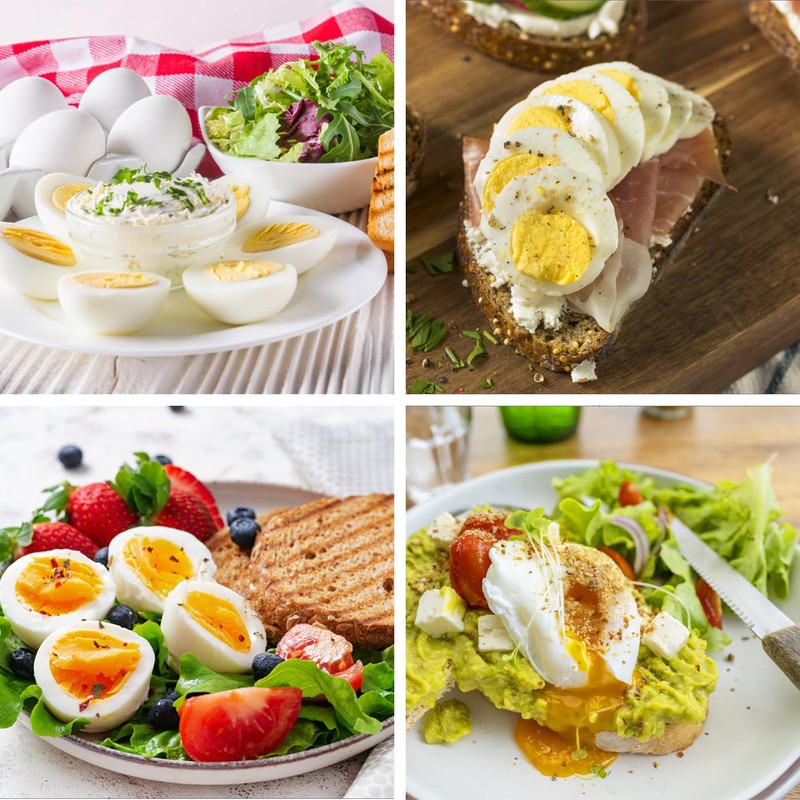 AYNKH Set of 4 Egg Slicer for Boiled Eggs, Egg