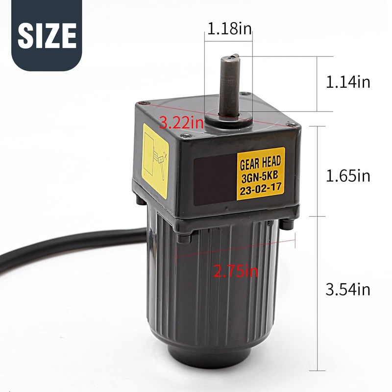 15W 5K 110V Adjustable Variable Gear Reducer Motor with Speed