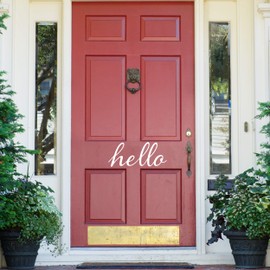 Hello Front Door Decal Vinyl Sticker Farmhouse Wall Decor Decals White Color