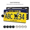 FBJTDQ License Plate Bracket - Black Universal Front Bumper Plastic