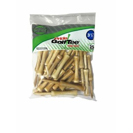 Pride Golf Tee, 3-1/4-Inch Stepdown Tee, 25 Count, Natural