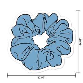 MightySkins Peel and Stick Art Removable Nature Lover Cute VSCO Girl Dorm Room Decor 48" Blue Scrunchie Sticker Vinyl Wall Decals