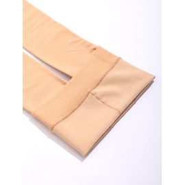 EVERSWE Girls' Winter Fleece Lined Tights, Girls' Thick Microfiber Tights (9-11 Years, Black)