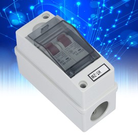 Distribution Box MCB Distribution Protection Box IP65 Waterproof 2 Way Flame Retardant MCB C Type Distribution Case Din Rail Power Distribution Enclosure for Outdoor Use (20A 32A)