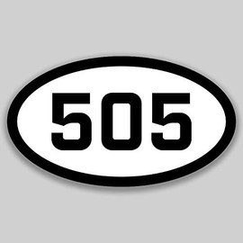 DHDM 505 Area Code Sticker New Mexico Albuquerque Farmington Gallup City Pride Love | 5-Inches by 3-Inches | Premium Quality Vinyl UV Resistant Laminate PD2234