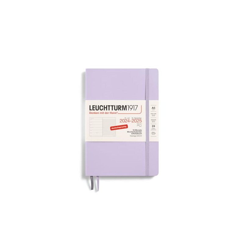 LEUCHTTURM1917 370620 Weekly Calendar & Notebook 2025, Medium A5 Softcover