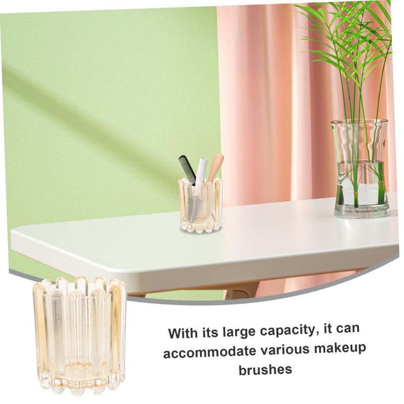 WOONEKY Thickened Glass Beauty Brush Storage Bucket Makeup Brush Holder
