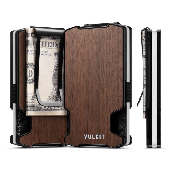 VULKIT Wallet for Men Slim Wallet with Money Clip, RFID