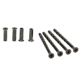 4 Piece Universal Connecting Bolts Plus Sleeves Through Fixings M4 Black Color Door Handle Escutcheon Screws
