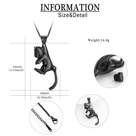 QGJNSGC Pet Cremation Jewellery for Ashes, Memorial Ashes Jewellery, Keepsake, Cat Urn Pendant for Animal Bag, Necklace