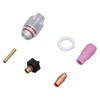 6Pcs TIG Welding Accessory Set 4# Ceramic Nozzle 2.4mm Electrode