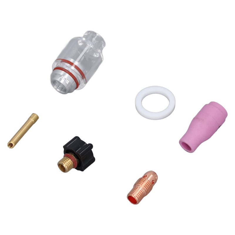 6Pcs TIG Welding Accessory Set 4# Ceramic Nozzle 2.4mm Electrode