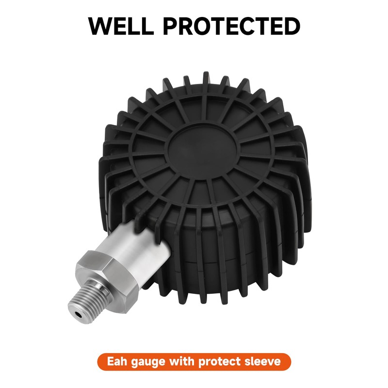 Roastove 3-1/8" Dial Size, Digital Pressure Gauge, 0-300psi/bar/Mpa/Kpa, 1/4" NPT