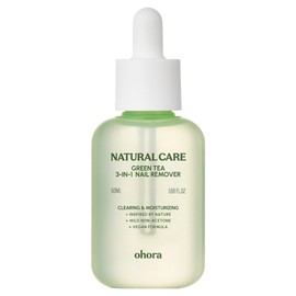 Oh Hora Natural Care Green Tea 3 in 1 Nail Remover, 1 ea, 50ml / 오호라 내추럴케어 그린티 3 in 1 네일리무버, 1개, 50ml