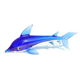 Hand Blown Glass Dolphin Sea Organism Crystal Ocean Animal Collectible Figurines Décor Statue Decorative Women Men Gift