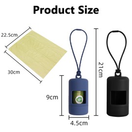 Bamyli 2 Pcs Dog Poop Bag Holders,Dog Poop Bag Dispenser Hands Free Dog Leash Poop Bag Holder for Leash Walking Running Outdoor witn 2 Poop Bags