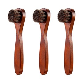 GSHLLO 3 Pcs Small Horse Hair Brushes Shoe Clean Brushes Leather Boot Care Brushes Soft Shoe Cleaning Brushes Shoes Polish Brushes Shoe Polish Applicator for Bag