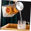 BIUDECO Elegant Glass Water Pitcher Cold Water Kettle Lid for