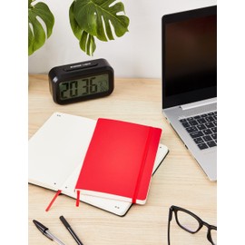 Moleskine Classic - Cuaderno de tapa blanda, diseño de lunares, Plano, Rojo escarlata, Large