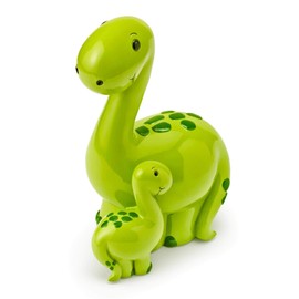 Mousehouse Gifts - Green Dino and Baby Piggy Bank, Dinosaur Money Box for Boys and Girls