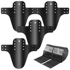 Dhqkqg Pack of 4 Mudguards, Mountain Bike, MTB Mudguard, Bicycle Mudguard, Splash Guard, Bicycle, MTB Mudguard, Compatible Front and Rear, Mountain Bike Mudguard for 24-29 Inch