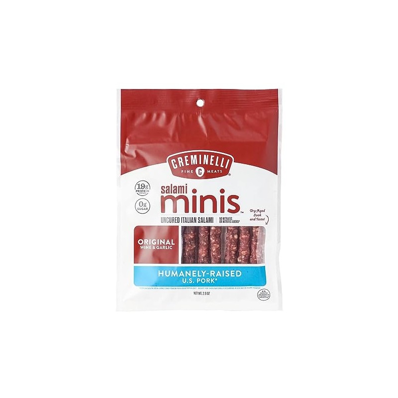 Creminelli Fine Meats Salami Minis Original Wine and Garlic Uncured
