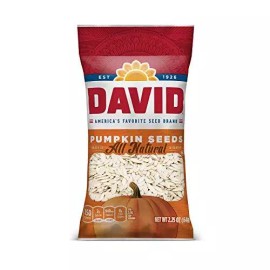 DAVID Pumpkin Seeds 2.25 oz Pack of 12 Crunchy Healthy Snack Bags
