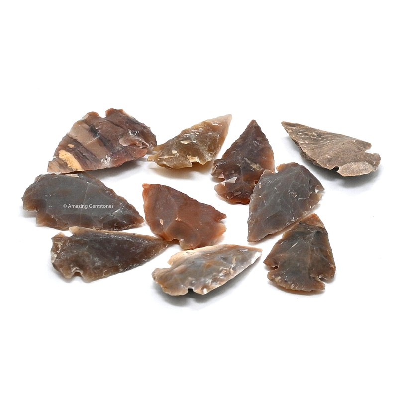 Amazing Gemstone-50 puntas de flecha de jaspe elegante, cristal natural
