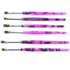 GS-Nails Gel Brush Marbled UV Gel Professional Brush (8 Straight,