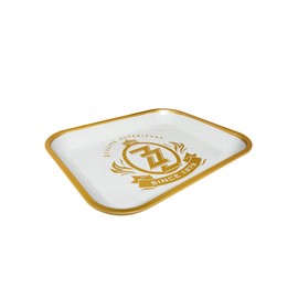 Zig-Zag - Iconic Metal Rolling Tray, Elegant Multipurpose Tray 4 Designs and 3, Herb Accessory Tray, Large 34cm X 27cm, Original (White)