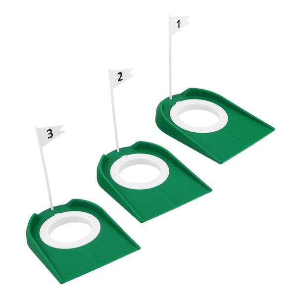 KICHOUSE 3pcs Golf Putting Cup for Practice Golf Green Chipping