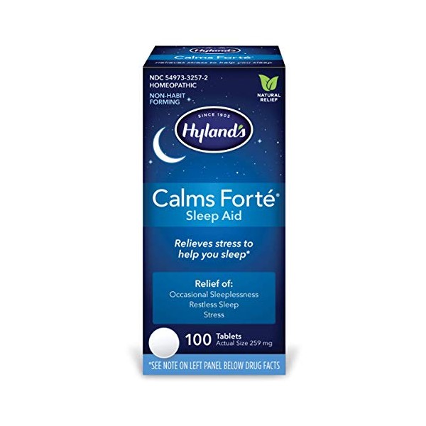 Hyland's Naturals Calms Forte Sleep Aid Tablets, Multi, Unflavored, 100 Count