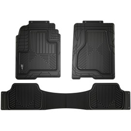 SMART FIT 79930 3-Piece Black Rubber Truck Floor Mat Set