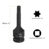 sourcing map T45 Torx Bit Socket 1/2" Drive 6 Point