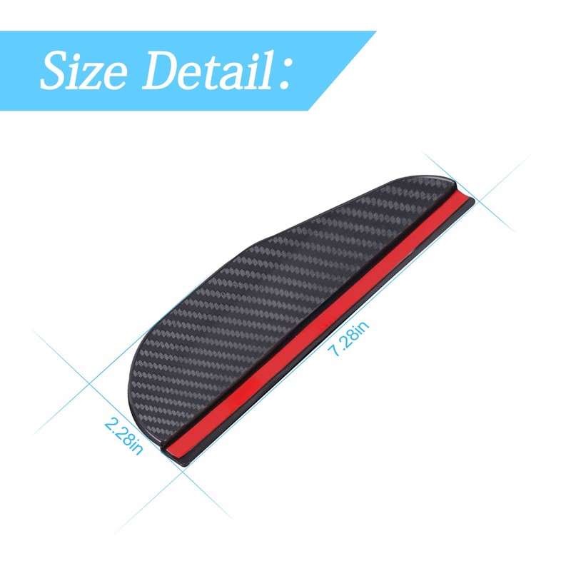 Blilo 2PCS Smoke Visor Guards for Car Side Mirrors -