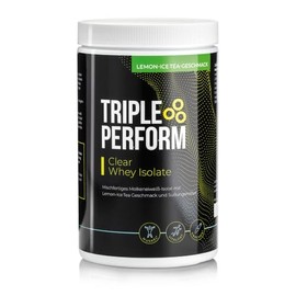 Triple Perform® Clear Whey Isolate Protein Pulver | Geschmack Lemon Ice Tea | Whey Protein Pulver zuckerfrei und ohne künstliche Aromen, Inhalt 400 g Eiweiß Pulver