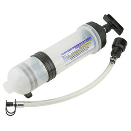 Mityvac MVA6852 1.5 Liter Fluid Evacuator Extractor and Dispensing Syringe, Twist-Valve, Dual-Seal Piston, MVA7218 Rubber ATF Adapter, for Master Cylinders, Transaxles, Power Steering and Coolant