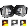ASLONG 2PCS 5Inch LED Flush Mount Pods 6 Modes Amber/White
