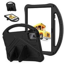 EabHulie Case for Doogee Tab E3 10.95" 2025, Kids Friendly Durable Lightweight Handle Stand Shockproof Protective Cover Black
